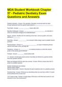 MDA Student Workbook Chapter 57 - Pediatric Dentistry Exam Questions and Answers 