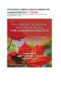 TEST BANK FOR PSYCHIATRIC & MENTAL HEALTH NURSING FOR CANADIAN PRACTICE 5TH  EDITION NEWEST VERSION 2026 CHAPTERS  1-35 FULLY COVERED BY WENDY AUSTIN &lpar;AUTHOR&rpar;&comma; CINDY ANN PETERNELJ-TAYLOR &lpar;AUTHOR&rpar;&comma; DIANE KUNYK &lpar;AUTHOR&rpar;&comma; & 1 MORE 