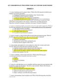 ATI FUNDAMENTALS PROCTORED EXAM 2019 RETAKE GUIDE REVIEW GRADED A