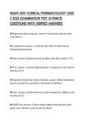 NU641 ADV CLINICAL PHARMACOLOGY QUIZ 2 2026 EXAMINATION TEST GI PAIN ID QUESTIONS WITH VERIFIED ANSWERS