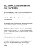 POLI 330 FINAL EXAM STUDY GUIDE WITH FULL SOLUTIONS 2026