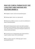 NU641 ADV CLINICAL PHARMACOLOGY QUIZ 2 2026 STUDY GUIDE QUESTIONS WITH SOLUTIONS GRADED A&plus;