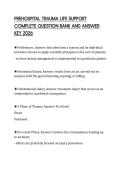 PREHOSPITAL TRAUMA LIFE SUPPORT COMPLETE QUESTION BANK AND ANSWER KEY 2026