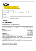 2025 AQA A-Level ECONOMICS 7136&sol;3  Paper 3 Economic Principles and Issues  Question paper and Marking scheme Merged 