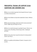 PREHOSPITAL TRAUMA LIFE SUPPORT EXAM QUESTIONS AND ANSWERS 2026