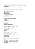 SMART TAN CERTIFICATION QUESTIONS & ANSWERS