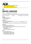 2025 AQA AS ENGLISH LANGUAGE 7701&sol;1  Paper 1 Language and the individual  Question paper and Marking scheme Merged