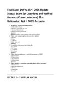 Final Exam DaVita &lpar;RN&rpar; 2026 Update &vert;Actual Exam Set Questions and Verified Answers &lpar;Correct solutions&rpar; Plus Rationales &vert; Get It 100&percnt; Accurate