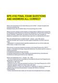 BPS 4102 FINAL EXAM QUESTIONS AND ANSWERS ALL CORRECT 