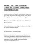 PROPERTY AND CASUALTY INSURANCE LICENSE TEST COMPLETE QUESTION BANK AND ANSWER KEY 2026