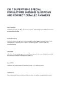 Chapter 7 &ndash; Supervising Special Populations&colon; Complete Study Guide & Practice Questions