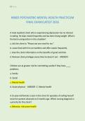 NR605 PSYCHIATRIC MENTAL HEALTH PRACTICUM  FINAL EXAM&sol;LATEST 2026