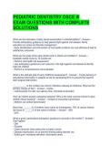 PEDIATRIC DENTISTRY OSCE III EXAM QUESTIONS WITH COMPLETE SOLUTIONS 