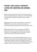 PROPERTY AND CASUALTY INSURANCE LICENSE TEST QUESTIONS AND ANSWERS 2026