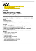2025 AQA A-Level ENGLISH LITERATURE A 7712&sol;1  Paper 1 Love through the ages  Question paper and Marking scheme Merged