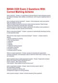 MANA 3320 Exam 2 Questions With Correct Marking Scheme