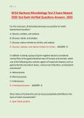 GCSU Bachoon Microbiology Test 2 Exam Newest  2026 Test Bank Verified Questions Answers  2026 
