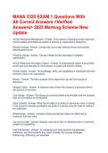 MANA 3320 EXAM 1 Questions With All Correct Answers <Verified Answers> 2025 Marking Scheme New Update