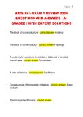 BIOS-251 EXAM PACKAGE DEAL WITH QUESTIONS AND ANSWERS 