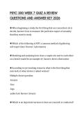 PSYC 300 WEEK 7 QUIZ A REVIEW QUESTIONS AND ANSWER KEY 2026
