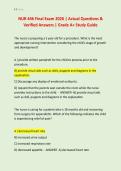 NUR 446 Final Exam 2026 &vert; Actual Questions &  Verified Answers &vert; Grade A&plus; Study Guide 