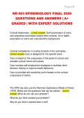 NR-503 Epidemiology Final Exam 2026 &vert; Complete Questions and Answers with Expert Solutions