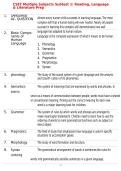 CSET Multiple Subjects Subtest 1&colon; Reading&comma; Language & Literature Prep