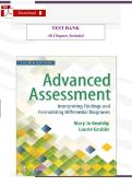 Advanced Assessment&colon; Interpreting Findings and Formulating Differential Diagnoses &lpar;4th Edition&comma; Mary Jo Goolsby&rpar; &ndash; Verified Test Bank & Study Guide &lpar;All Chapters Included&rpar;