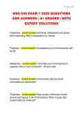NSG 530 Exam 1 2026 &vert; Pathophysiology & Immunology Questions and Answers with Expert Solutions