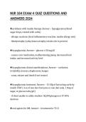 NUR 354 EXAM 4 QUIZ QUESTIONS AND ANSWERS 2024