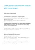 US RAC Review Questions RAPS Modules With Correct Answers