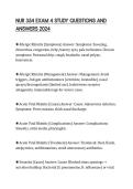 NUR 354 EXAM 4 STUDY QUESTIONS AND ANSWERS 2024