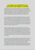 CACI Study Exam UPDATED ACTUAL  QUESTIONS AND CORRECT ANSWERS