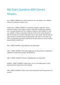 RAC Exam Questions With Correct Answers