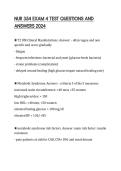 NUR 354 EXAM 4 TEST QUESTIONS AND ANSWERS 2024
