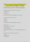 RVTI level 2 Generator Exam UPDATED ACTUAL  QUESTIONS AND CORRECT ANSWERS