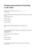 Portage Learning Anatomy & Physiology 2&colon; Lab 1 Exam NEWEST 2026&sol;2027 ACTUAL EXAM COMPLETE QUESTIONS AND CORRECT DETAILED ANSWERS &lpar;VERIFIED ANSWERS&rpar; &vert;ALREADY GRADED A&plus;&vert;&vert;BRAND NEW&excl;&excl;