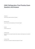 HVAC Refrigeration Final Practice Exam &ndash; Complete Study Guide & Questions