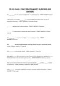 ITE 221 EXAM 2 PRACTICE ASSIGNMENT QUESTIONS AND ANSWERS