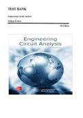 TEST BANK&lowbar;&lowbar;Engineering Circuit Analysis 9th Edition by William H&period; Hayt &comma; ISBN&colon; 9780073545516 &vert;All Chapters Included&vert; Guide A&plus;