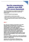 Hesi Rn Comprehensive Predictor Exam 2026 100&percnt; &lpar;score&rpar; Guaranteed