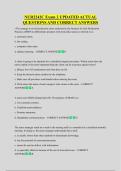 NUR2242C Exam 2 UPDATED ACTUAL  QUESTIONS AND CORRECT ANSWERS