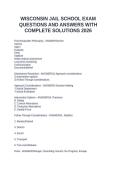 WISCONSIN JAIL SCHOOL EXAM QUESTIONS AND ANSWERS WITH COMPLETE SOLUTIONS 2026