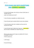 FCCS EXAM 2026 WITH QUESTIONS  AND CORRECT ANSWERS 