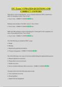 ITC Exam 3 UPDATED QUESTIONS AND  CORRECT ANSWERS