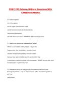 PHGY 230 Quizzes- Midterm Questions With Complete Answers 