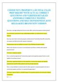 COMMUNITY PROPERTY LAW FINAL EXAM  PREP 2026&sol;2027 WITH ACTUAL CORRECT  QUESTIONS AND VERIFIED DETAILED  ANSWERS &vert;CURRENTLY TESTING  QUESTIONS AND SOLUTIONS&vert;NEWEST &vert;JUST  RELEASED&excl;&excl;&vert; BRAND NEW VERSION
