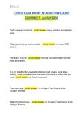 CPO EXAM WITH QUESTIONS AND  CORRECT ANSWERS