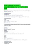 DOD ANNUAL SECURITY AWARENESS EXAM REVIEW GUIDE Q&A