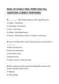 BUAD 331 EXAM 2 FINAL PAPER 2026 FULL QUESTIONS CORRECT RESPONSES